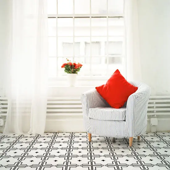 Moroccan Traditional Tin Tile Patio, Floor, or Tile Stencil {3}