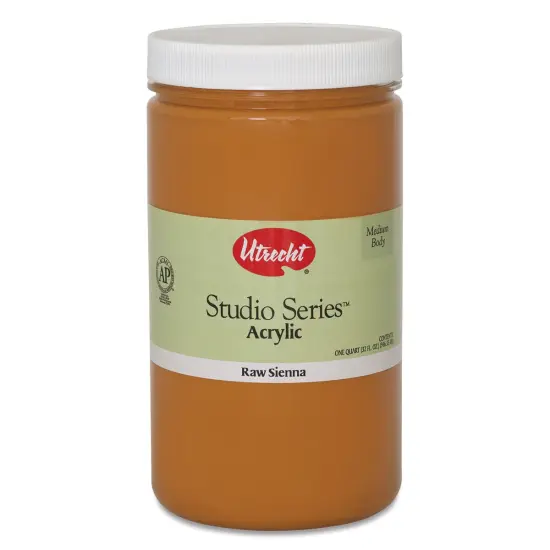 Utrecht Studio Series Acrylic Paint - Raw Sienna, Quart {1}