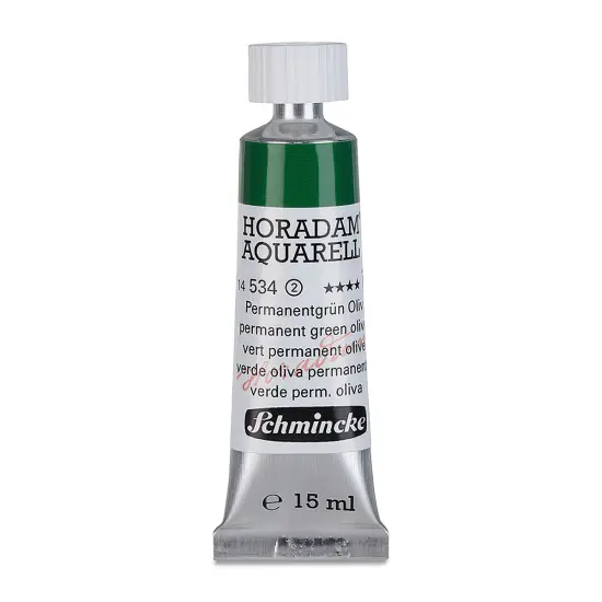 Schmincke Horadam Aquarell Watercolor - Permanent Green Olive, 15 ml tube {2}