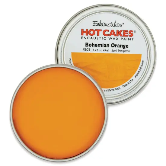 Enkaustikos Hot Cakes Encaustic Paint - Bohemian Orange, 45 ml tin {1}