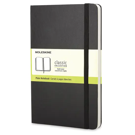 Moleskine Classic Hardcover Notebook - Black, Blank, 8-1/4'' x 5" {1}