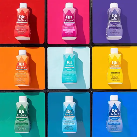 Synthetic Rit Dye More Liquid Fabric Dye Kentucky Sky, Pixiss Rit Dye Accessories Kit {6}