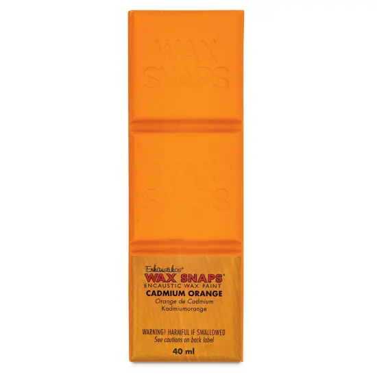 Enkaustikos Wax Snaps Encaustic Paints - Cadmium Orange, 40 ml cake {1}