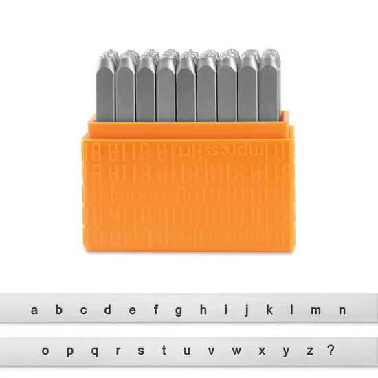 ImpressArt Letter and Number Stamp Set - Sans Serif, Lowercase Letters, Set of 27 {1}