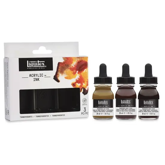 Liquitex Professional Acrylic Ink Set - Transparent Colors, Set of 3, 30 ml {2}