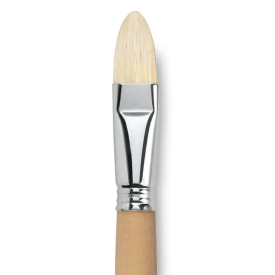 Escoda Clasico Chungking White Bristle Brush - Filbert, Long Handle, Size 20 {1}