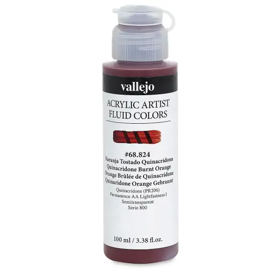 Vallejo Fluid Acrylic - Quinacridone Burnt Orange, 100 ml {2}