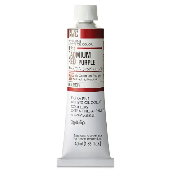 Holbein Artists' Oil Color - Cadmium Red Purple, 40 ml tube {2}