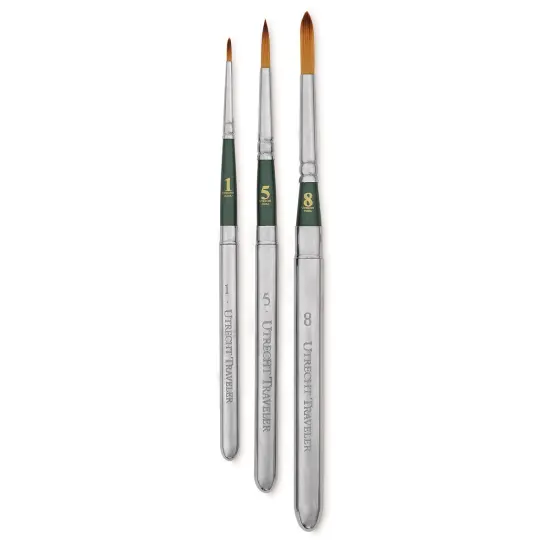 Utrecht Golden Taklon Traveler's Watercolor Brushes - Set of 3 {1}