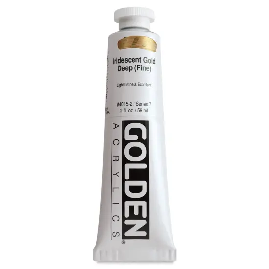 Golden Heavy Body Artist Acrylics - Iridescent Gold Deep (Fine), 2 oz Tube {1}