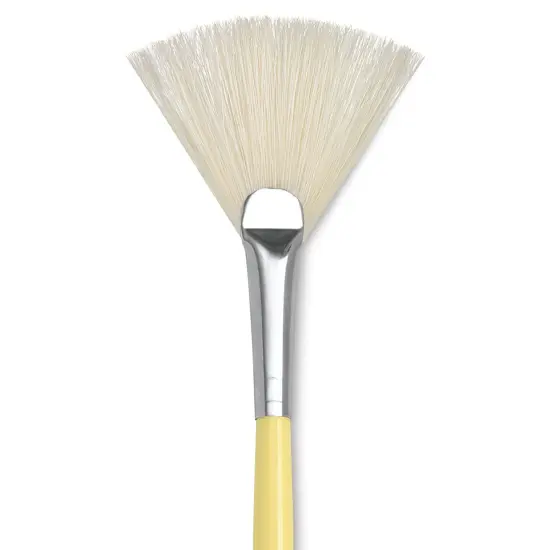 Isabey Chungking Interlocking Bristle Brush - Fan, Long Handle, Size 6 {1}