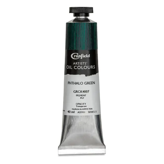 Cranfield Artists' Oils - Phthalo Green, 40 ml, Tube {1}