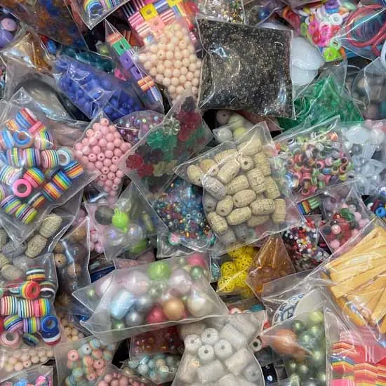 Bulk Mix of Plastic Beads - RANDOM Mystery Lot (1/2 LB) (B704-Plastic) {3}