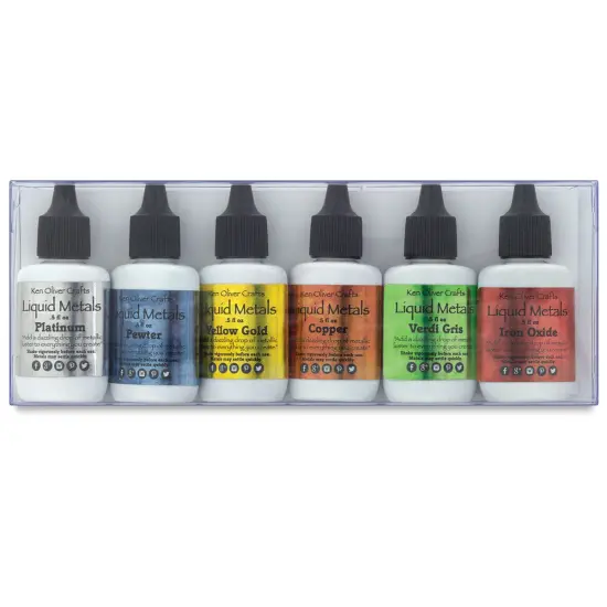 Liquid Metals Watercolor - Set of 6, Heavy Metals {1}