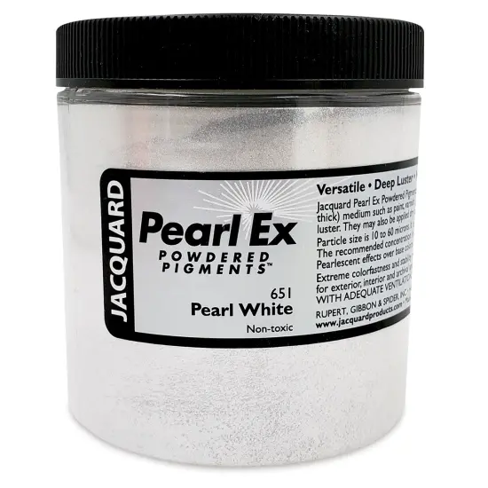 Jacquard Pearl-Ex Pigment - 4 oz, Pearl White, Jar {1}