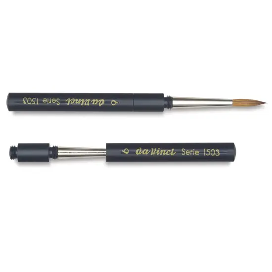 Da Vinci Maestro Kolinsky Brush - Travel Round, Short Handle, Size 6 {1}