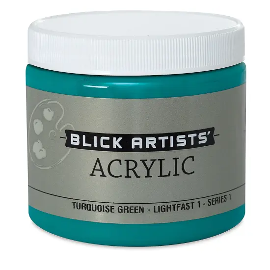 Blick Artists' Acrylic - Turquoise Green, 16 oz jar {2}