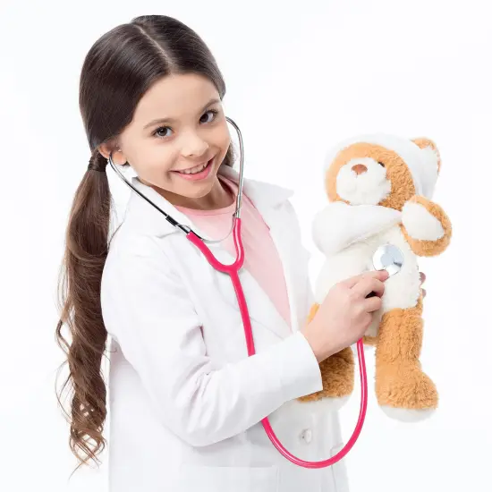 Pink Doctor's Stethoscope Toy - Doctor Or Nurse Pretend Play Costume Accessories and Prop Toys for Kids - 1 Piece {5}