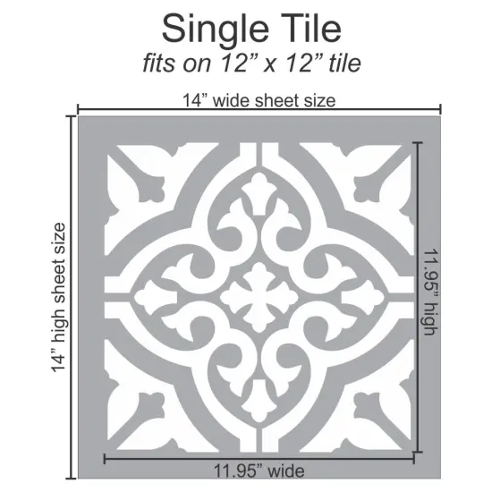 Bohemian Tile Floor and Patio Stencil {5}