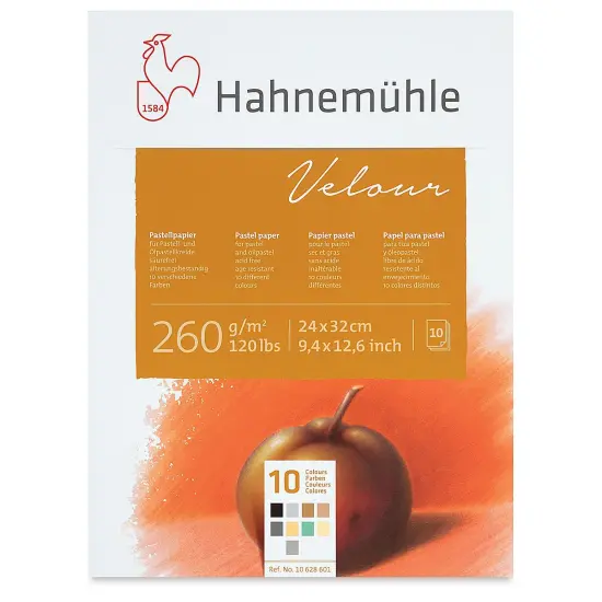 Hahnemuhle Velour Papers - 9-2/5" x 12-3/5", Assorted Colors, 10 Sheets {2}