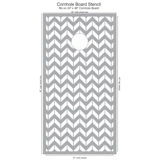 Chevron Cornhole Board Stencil {3}