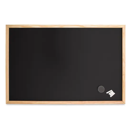 MasterVision Pine Wood Frame Chalkboard - 24" x 36" {1}