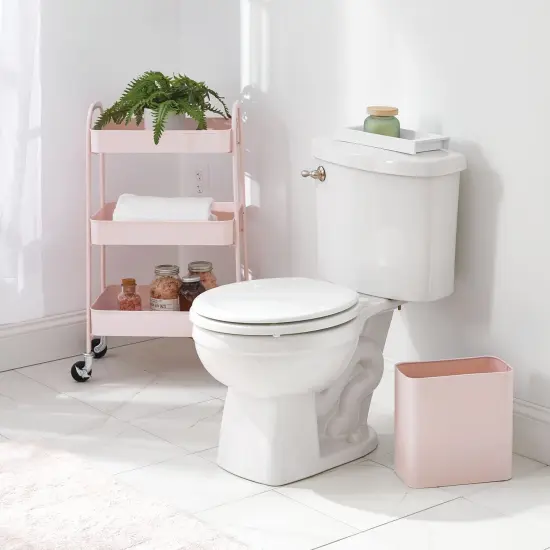 mDesign Metal 3-Tier Rolling Utility Storage Carts, 4 Caster Wheels {2}