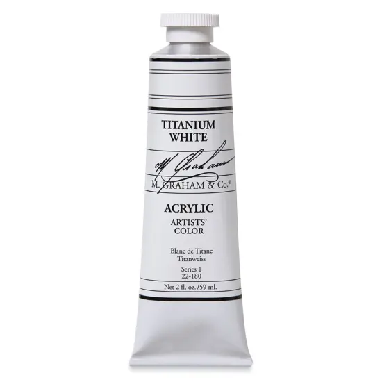 M. Graham Artists' Acrylics - Titanium White, 2 oz tube {1}