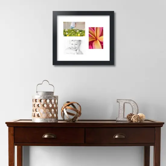 ArtToFrames Collage Photo Picture Frame with 3 - 4x6 inch Openings, Framed in Black with Over 62 Mat Color Options and Regular Glass (CSM-3926-389) {2}