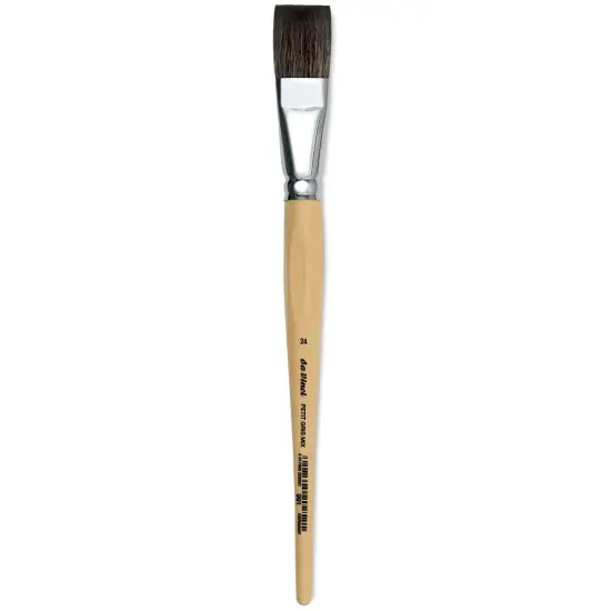 Da Vinci Petit Gris Pur Blue Squirrel Brush - Flat Wash, Short Handle, Size 24 {1}