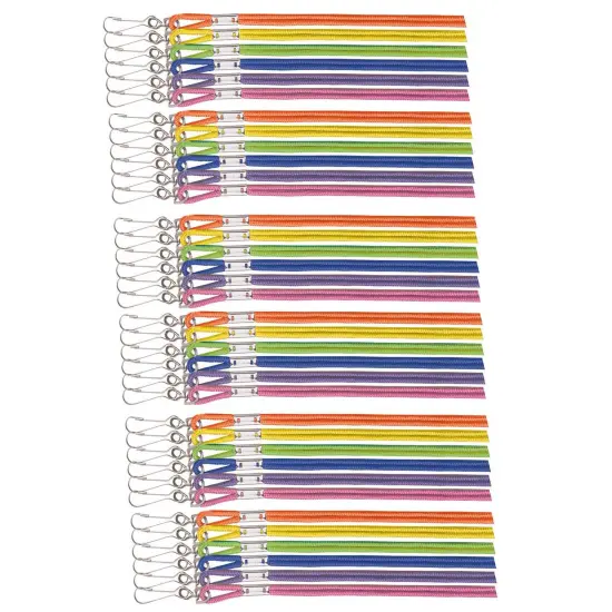 Assorted Neon Nylon Lanyards, 12 Per Pack, 3 Packs {1}