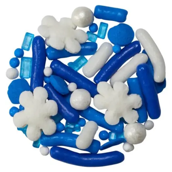 DecoPac Winter Fusion Mix Sprinkles 26 oz. handheld container {2}