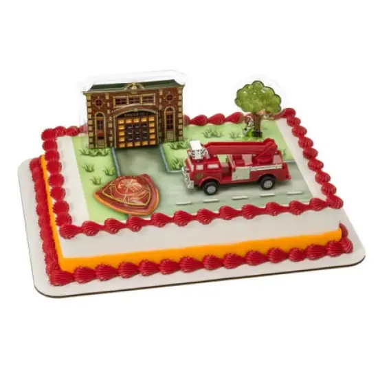 Fire Truck & Station Cake Decorating Kit {6}