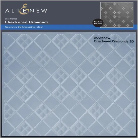 Checkered Diamonds 3D Embossing Folder {1}