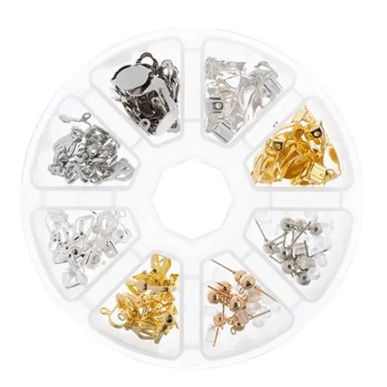 John Bead 8-Slot Earring Mix Jewelry Findings Kit Assortment, 80pcs {1}