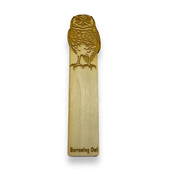 Bookmark - Burrowing Owl - Birch wood {1}