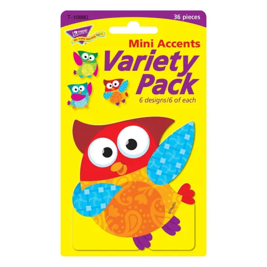 Owl-Stars!&reg; Mini Accents Variety Pack, 36 Per Pack, 6 Packs {2}
