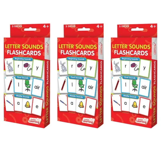 Letter Sound Flashcards, 3 Sets Per Pack, 3 Packs {1}