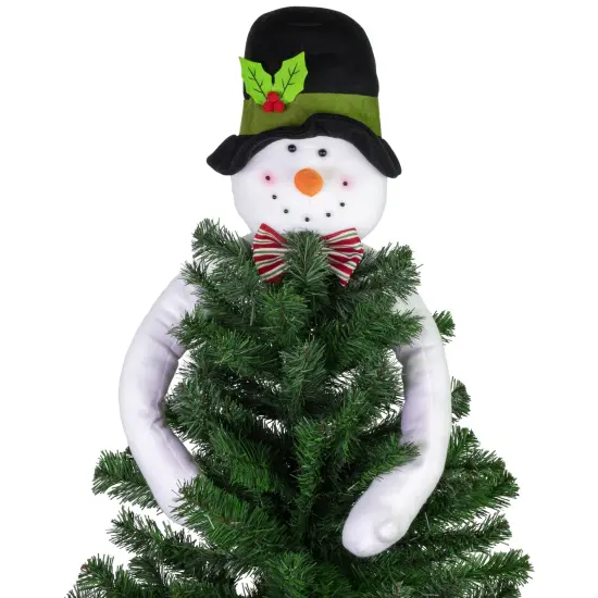Northlight 25" Plush Snowman Christmas Tree Topper, Unlit White {7}