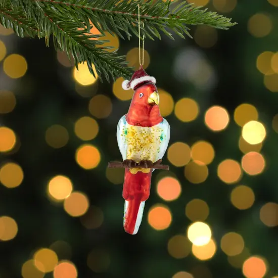 Northlight 6.5" Tropical Bird Glass Christmas Ornament Multi {3}