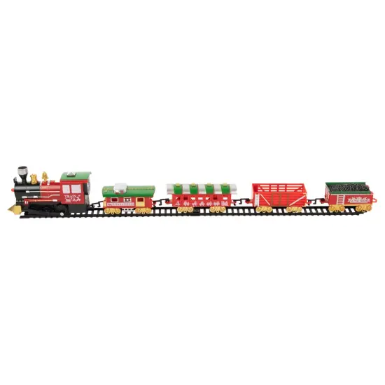 Northlight 21-Piece Animated and Musical Classic Christmas Train Set Red {6}