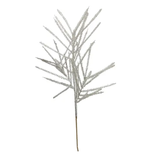 Midwest 27" White Glittered Wispy Wheat Artificial Christmas Spray {4}