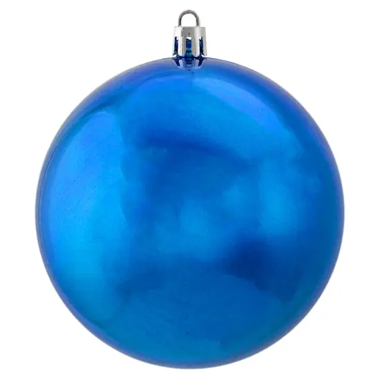 Northlight Shiny Shatterproof Christmas Ball Ornaments - 4" (100mm) - Lavish Blue - 12ct {4}