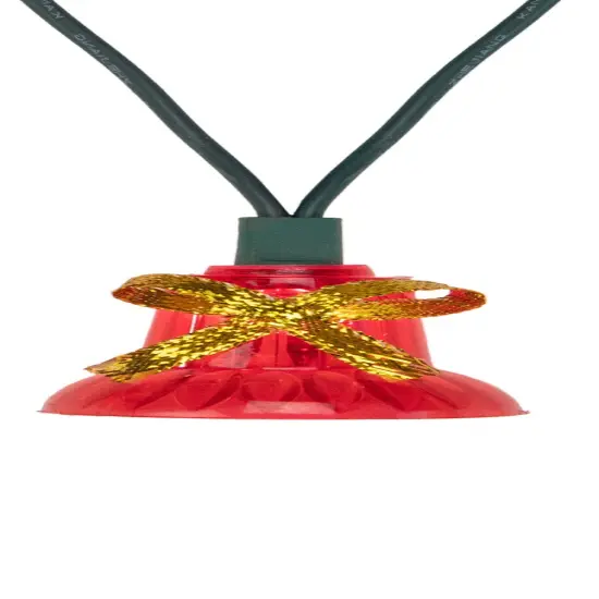 Northlight Multi-Function Musical Bells Christmas Lights - Red - 13' Green Wire - 40ct {4}