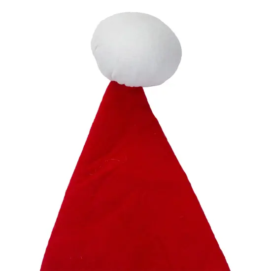 Northlight 18" Red and White Unisex Adult Christmas Santa Hat Costume Accessory - Large {4}