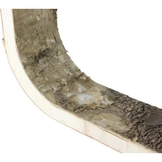 Northlight Rustic Square Wood Bark Decoration - 13.5" - Ivory and Brown {4}