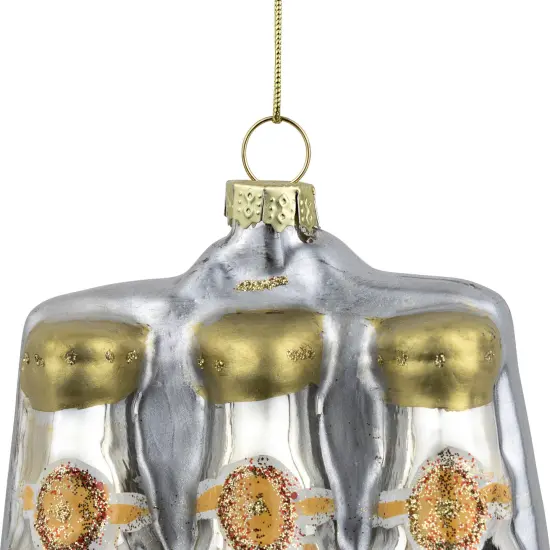 Northlight 4.25" Imported Beer Six Pack Glass Christmas Hanging Ornament Green {6}