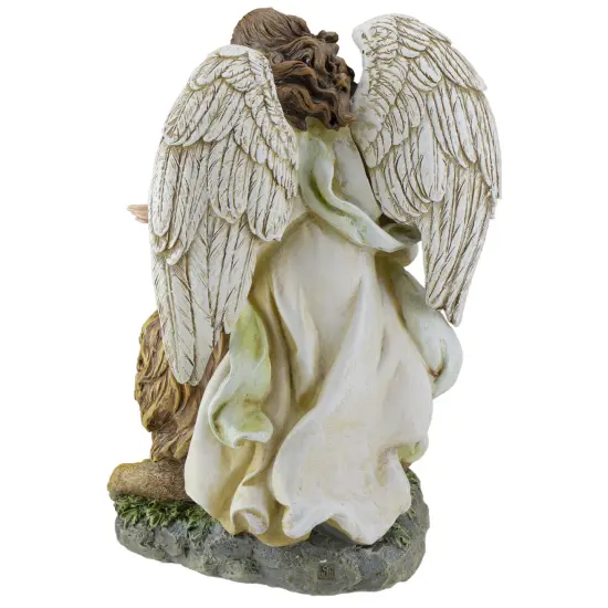 Roman Joseph's Studio Angel with Lion and Lamb Figurine - 10" White {6}