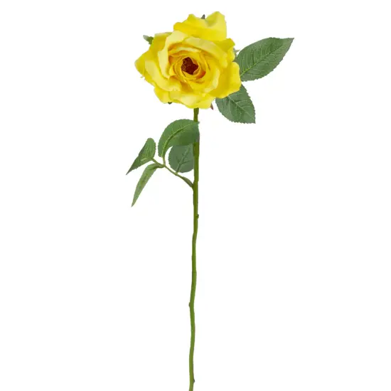 Allstate Long Stem Blooming Rose Artificial Floral Spray - 23" - Yellow {4}