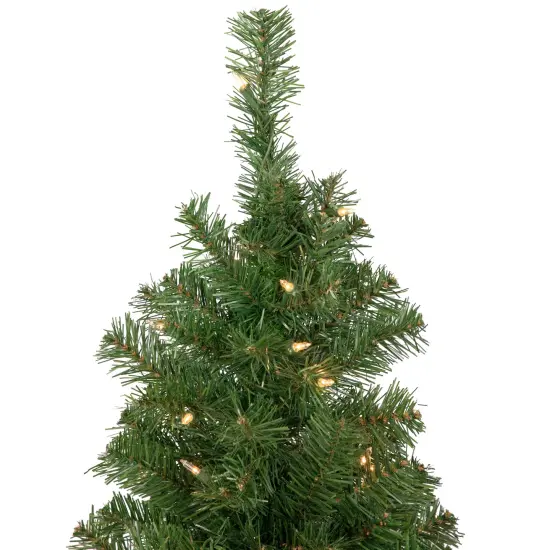 Northlight Pre-Lit Medium Oakridge Noble Fir Artificial Christmas Tree - 3' - Clear Lights Green {5}